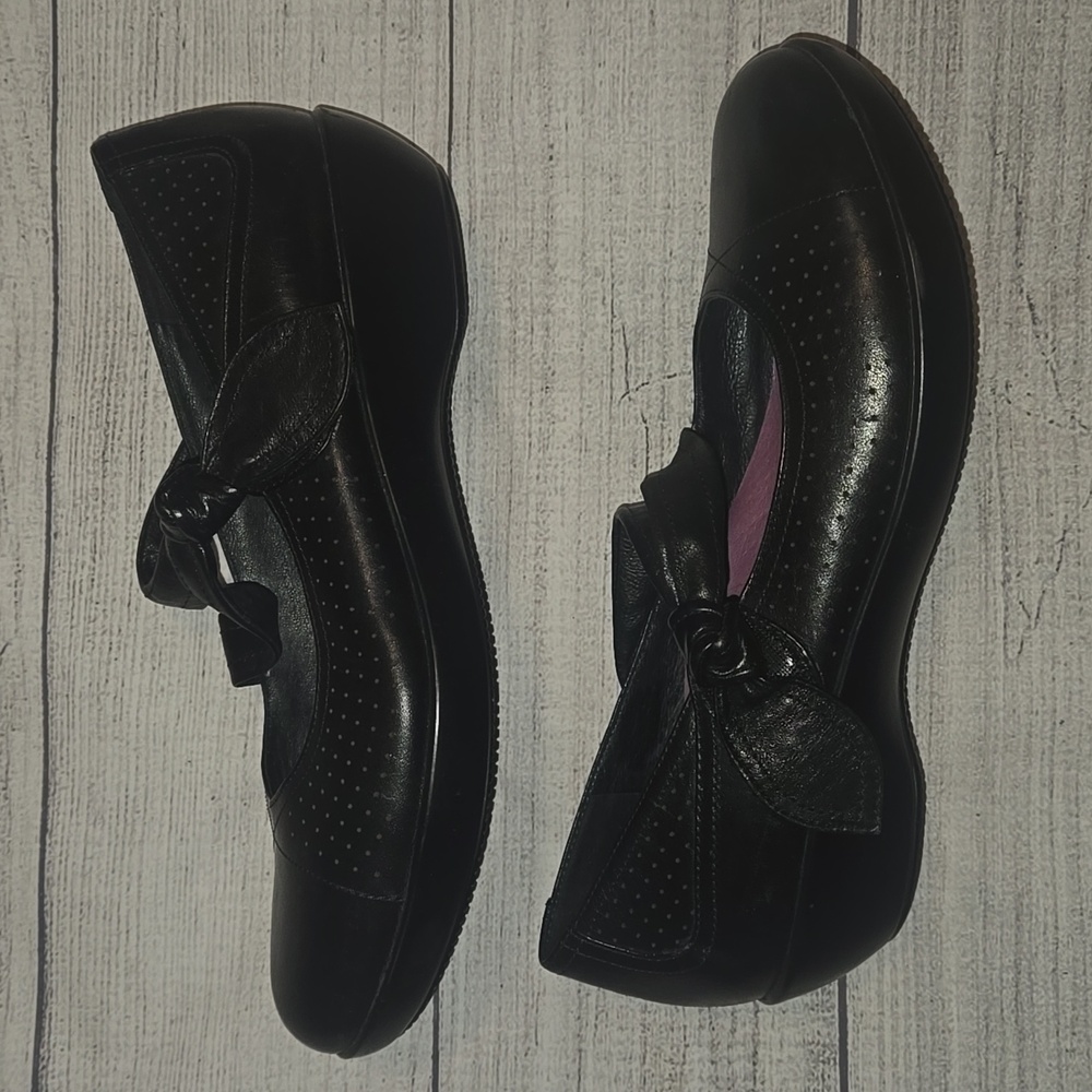 Dansko Women's Deidra Mary Jane Leather Flats Black Size EU 38 - Picture 2 of 9